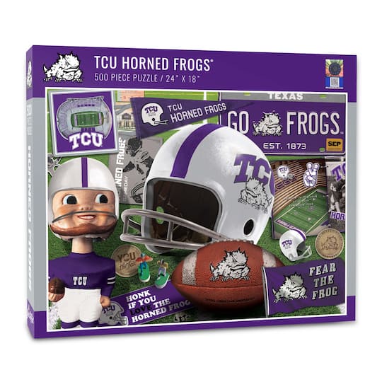 College Team Retro Series 500 Piece Puzzle By Youthefan in Tcu Horned Frogs | 18" x 24" | Michaels®